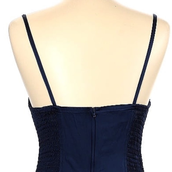 Last call - donating Feretti Jeans Gorgeous navy blue thick satin cocktail - Picture 4 of 8